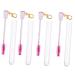 Mipcase 4pcs Tube Mascara Brush Makeup Mascara Diy Lash Wand Tubes Portable Eyelash Tube Self Made Diamond 11.2x1.1cm Rosy