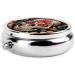 Colorful Sugar Skull Round Pill Box | Portable 3-Compartment Medicine Organizer for Travel & Purse | Vitamin & Cod Liver Oil Storage - Buy Online on GoSupps.com