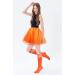 Simplicity Women Costume Set: 4 Layered Tulle Tutu Skirt & Tube Socks in Orange - Buy Online on GoSupps.com