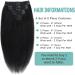 Hair Extensions Kinky Straight Clip in Hair Extensions Real Human Hair Natural Black for Women Remy Kinky Straight Human Hair Clip in Extensions Double Weft Seamless 120g/Set Natural Human Hair(22inch 22inches 120g/Set - Buy Online on GoSupps.com