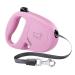 Ferplast dog leash flippy one roller leash small dogs up to 15 kg.Extendable belt strap max. 4 m. Single button to lock and unlock purple max 15 kg - 4 m belt pink