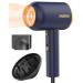 ANIEKIN Blow Dryer with Diffuser 1875W Professional Ionic Hair Dryer for Travel Portable Dryers & Accessories for Women Curly Hair Blue