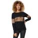 HAPPY MAMA Women's Maternity Cotton Sweatshirt Breastfeeding Access 1292 12 Black & Anaconda Print