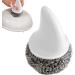 Besreey Stainless Steel Pot Scrubber | Stainless Steel Scrubber Pot Brush with Handle - Scouring Stubborn Messes Kitchen Brush Replaceable for Pans Barbecue Grill Grey - Buy Online on GoSupps.com