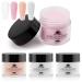 Acrylic Nail Powder Set  EBANKU 4 Colors Nail Powder Professional Nail DIY Kits Colored Acrylic Nail Powder for Acrylic Nail