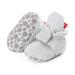 EDOTON Unisex Newborn Winter Boots Warm Stripe Bootie Non-Slip Sole Soft Stay On Ajustable Bootie Sock 6-12 Months D Light Gray