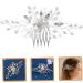 Angoily Bridal Pearl Comb Bride Headpiece Pearl Tiara Barrettes for Girls Bride Hair Comb Bride Hair Clip Headdresses Hair Clips Rhinestone Women's European and American Hair Accessories - Buy Online on GoSupps.com