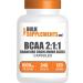 BulkSupplements.com BCAA 2:1:1 Capsules - Branched Chain Amino Acids BCAA Supplements BCAA Capsules BCAA Pills - Gluten Free 240 Capsules (Pack of 1)