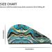 Turquoise Blue Gold Marble Velvet Hair Cap - Quick-Dry Hair Towel Wrap for Men & Women | Travel & Home Use - Buy Online on GoSupps.com
