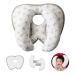 Adjustable Baby Neck Pillow - Cartoon U-Shaped Support for Car Seat & Stroller - White - Buy Online on GoSupps.com