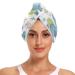 Cute Cartoon Dinosaurs Hair Towel 2 Pack Super Absorbent Hair Drying Towel Quick Dry Hair Turbans Head Towel with Button Twisty Wrap for Women Girls