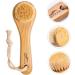 Natural Horse Hair Face Brush for Gentle Cleansing | Bamboo Facial & Body Scrubber - Buy Online on GoSupps.com