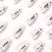 Almond Rhinestone Press on Nails - Medium Silver Stars False Nails with Glossy Nude Acrylic Design (24pcs) - Buy Online on GoSupps.com