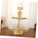 Alipis European Style Fruit Plate Food Tray Decor Cake Stand Golden Tea Table Fruit Plates Desk Child Glass - Buy Online on GoSupps.com