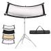 SOONPHO Clamshell Light Reflector 43x20inch/110x50cm with Carry Bag,Arclight Curved Lighting for Photography Studio Video Photo Portrait Headshot Shooting,White/Silver/Gold/Black