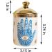 Big Eye Aromatherapy Candle Jar With Lid Ceramic Makecup Cotton Swab Holder Home Deocrative Bottler Home Fireplace Kitchen Dining Decor For Living Room Knick Knacks Candle Holder (Hand) - Buy Online on GoSupps.com