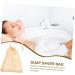 NULYLU 6pcs Soap Bag Exfoliating Soap Pocket Soap Mesh Pouch Soap Holder Bag Bar Soap Holder Ramie Beige - Buy Online on GoSupps.com