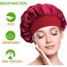 BIZBUY 3 Pack Satin Bonnet Hair Bonnet for Sleeping Night Hair Sleeping Caps with Wide Elastic Band Silk Bonnet is Suitable for Long and Curly Hair Black+Red+Blue - Buy Online on GoSupps.com