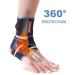 Dualeco Adjustable Ankle Support Brace for Women/Men/Kids - Compression Ankle Strap for Sprained Ankle, Weak Ankles, Sports - Blue - 1 Pcs - Buy Online on GoSupps.com