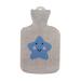 0.8 litre rubber hot water bottle with knitted cotton cover "Good Star"