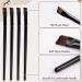 RMISODO 100-Piece Angled Eyebrow & Eyeshadow Brush Set - Professional Soft Cosmetic Brushes for Women - Black - Buy Online on GoSupps.com