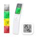Hubibaby no-touch allotment thermometer digital infrared thermometer for adults and children baby thermometers with fever alarm fast and precisely (HFS-1000 white+hygrometer) HFS-1000 white+hygrometer