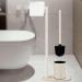 Space Saving Toilet Papers and Brush Holder Sturdy Stainless Steel with Brushed Finish for Contemporary Bathrooms - Buy Online on GoSupps.com