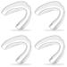 Dimeho 4er-Pack Sport Mundschafts Sporty mouthpiece Sport tooth protection colorful bite mouth protection for football football boxing hockey karate basketball lacrosse taekwondo equipment white