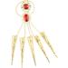 Belly Dance Gypsy Egyptian Gold Bracelet Finger Nails Artificial Red jewelry 5 set (Gold) - Buy Online on GoSupps.com