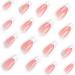 Stunning 24Pcs Stiletto French False Nails with Pearls | Nude Full Cover Press on Nails for Women Girls - Perfect for Festival & Holiday Nail Art - Buy Online on GoSupps.com