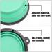 Slson 2-Piece Foldable Dog Travel Bowl Set | 1000ml Safe Pet Water & Feed Bowls with Carabiners for Cats & Dogs - Light Blue - Buy Online on GoSupps.com