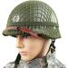WXKHV Outdoor WW2 US M1 Helmet Steel Field with Net Cover cat Eye Belt/Canvas Chin Strap DIY Painting - Buy Online on GoSupps.com