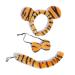 amangul 3pieces Plush Ears Shape Hairhoop Cosplay Tail and Bowtie Suit Headdress Halloween Birthday Party Set for Kids