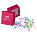 HAARallerliebst hair clips with glitter (20 pieces | colorful | 3.7 cm) including box for storage (box color: pink)