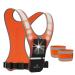 Reflective Vest with Phone Holder for Women Men Kids, BUMOVE Adjustable Safety Gear Bands for Night Running, Biking, Dog Walking, Bicycle Jogging (Orange)