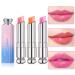 3 Pcs Color Changing Change Lipstick Lip Balm  Korean Magic Lipstick Color Change Changing Lip Tint Tinted Stain Gloss Balm Long Lasting Waterproof Moisturizer Jelly Crystal Lipstick Set for Women A SET05