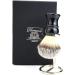 Luxury Shaving Brush Gift Set - Haryali London | Synthetic Hair Steel & Chrome Handle - Perfect Gift for Him - Buy Online on GoSupps.com