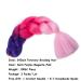 24 Inch Rainbow Braiding Hair - 3 Pcs Soft Jumbo Kanekalon - Dark Purple, Magenta, Pink - Buy Online on GoSupps.com