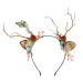 Reindeer-anti-anti-lemand Hirsch-EiHih-stirring strap Christmas antlead of the lags Hirsch-headband with butterfly sweet Christmas hair tire for Christmas party