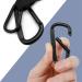 4 Pack Aluminum Screw Carabiner Set - Durable D-Clip Hooks for Keys Gear and Outdoor Use - Black - Buy Online on GoSupps.com