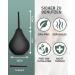 Enema for Intestinal Cleansing 224ML | Butt Shower Irrigator | Intimate Shower for Anal & Vaginal Use | Black - Shop Internationally! - Buy Online on GoSupps.com