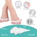 Toe Spreader Silicone (2 Pairs) & Hallux Valgus Relief | Overlapping Toes Pain Alleviation - Black & White - Buy Online on GoSupps.com