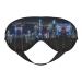Aerial Night of View Hong Kong Print Unisex Sleep Eye Mask Soft Comfort Eye Shade Cover for Travel/Yoga/Shift Work Black