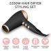 Carmen C80021 Noir Hair Dryer Styling Set | 2200W Black/Rose Gold | Gift Set - Buy Online on GoSupps.com
