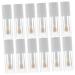 FRCOLOR 12pcs Lipstick Tube Lip Gloss Tube Cosmetic White Miss Plastic Tool