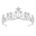 Lurrose Star Shaped Rhinestone Crowns Bridal Crowns Tiaras Bridal Headpiece for Wedding Ceremony Party
