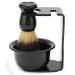 Shaving Brush Set Beard Shaving Brush Bowl Safety Shaving Stand Deluxe Shaving Kit for Men (3 Pack)
