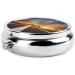 Airport Print Mini Round Pill Box - Portable 3 Compartment Organizer for Travel Home & Office - Buy Online on GoSupps.com