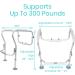 Vive Toilet Safety Rail Frame - Adjustable Non Slip Grab Bars for Bathroom - Fall Prevention for Adults Seniors Elderly Disabled - Padded Handle Support - Medical Device for Home - Buy Online on GoSupps.com