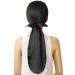 LilySilk Silk Hat for Sleeping Silk Scrunchies 2-in-1 100% Silk Hair Ties for Long Hair with Elastic Adjustable Black